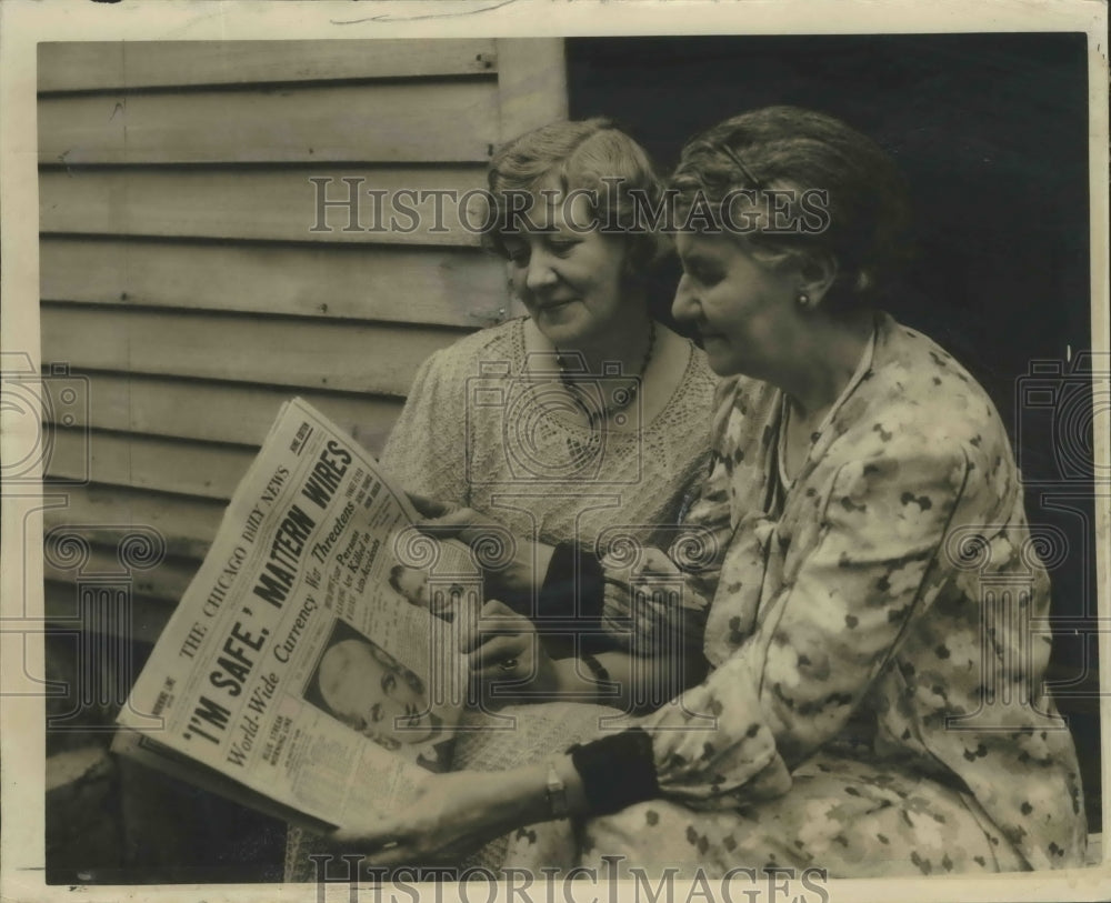 1933 Press Photo Caroline Mattern Mother of Pilot Landed in Siberia - ftx01803