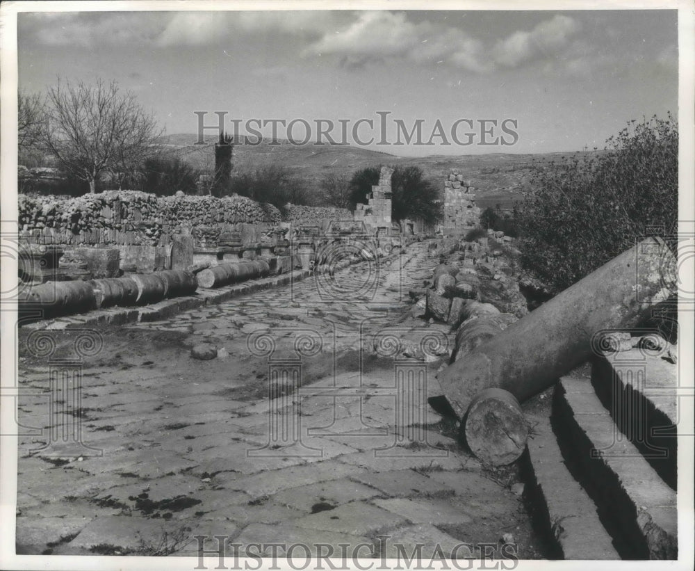 1957 Press Photo Forum Ruins of Jerash, Jordan - ftx02236