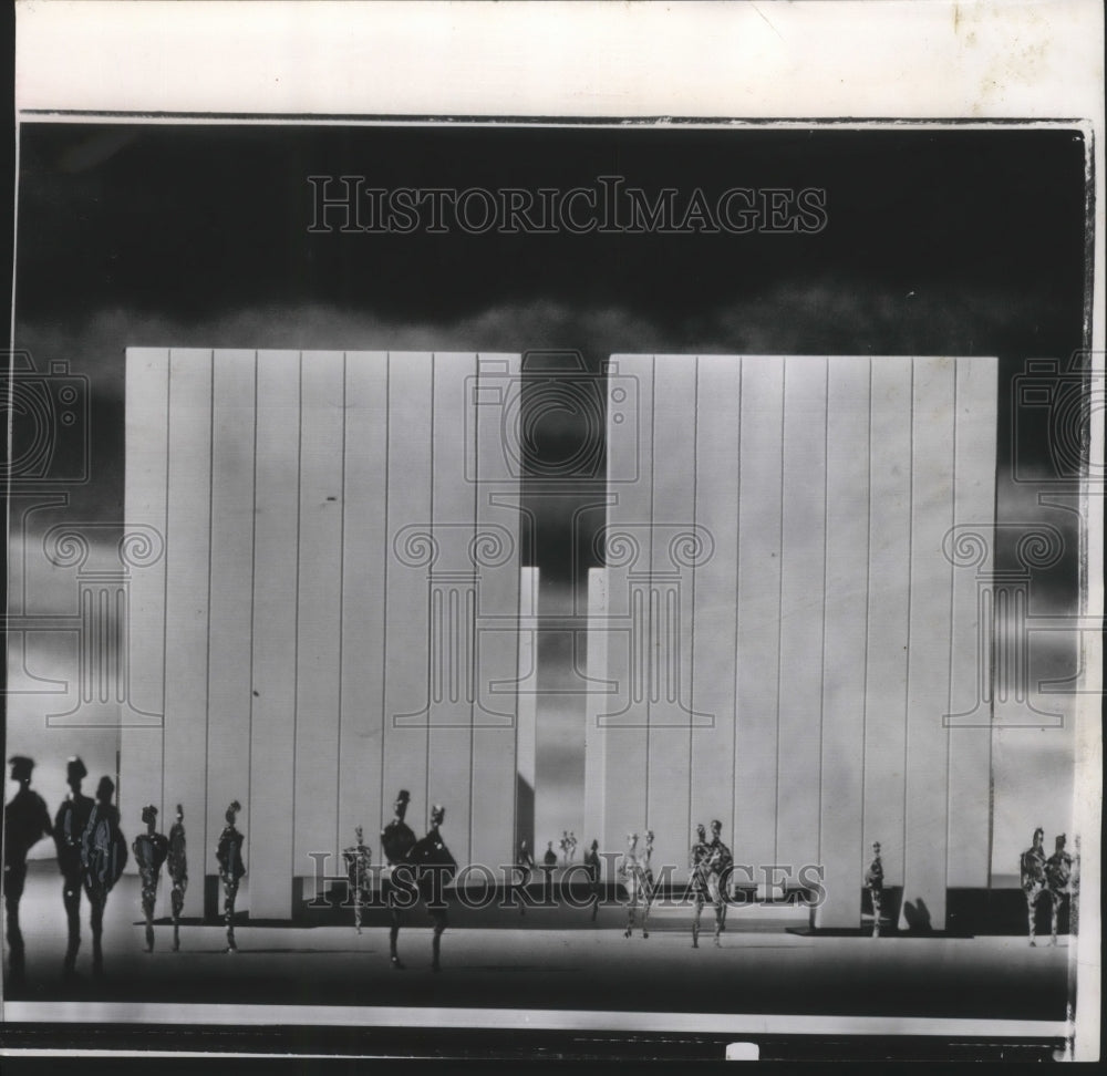 1935 Press Photo Drawing of Kennedy Memorial Erected in Memory of Pres Kenndy- Historic Images