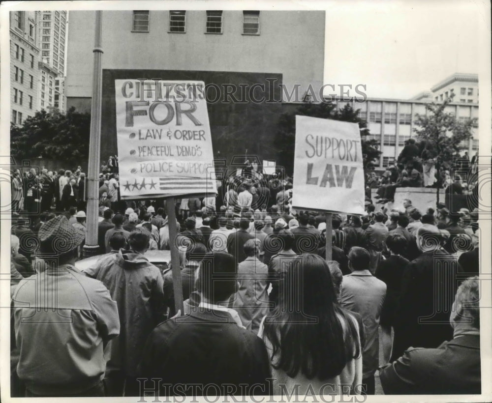 1971 Press Photo Seattle, Washington Help Rally Demonstration - fux00416- Historic Images