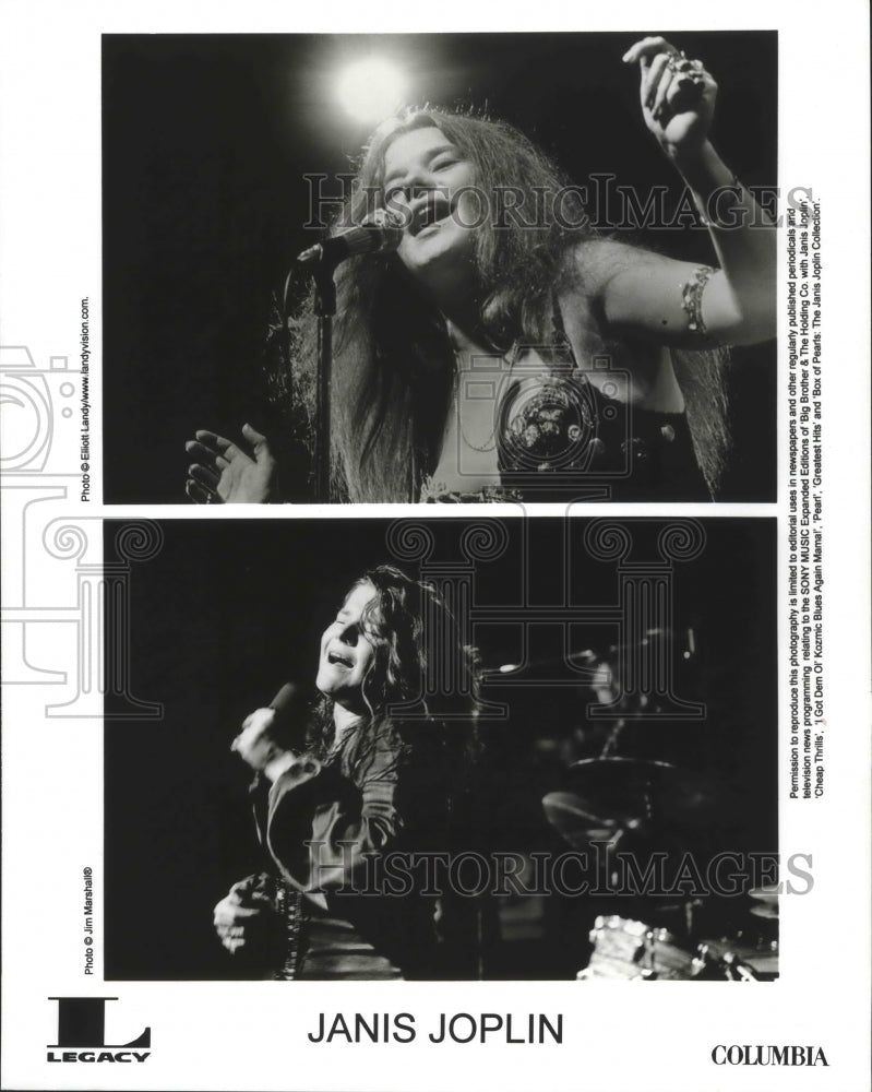 1999 Press Photo Singer Janis Joplin - fux00929- Historic Images