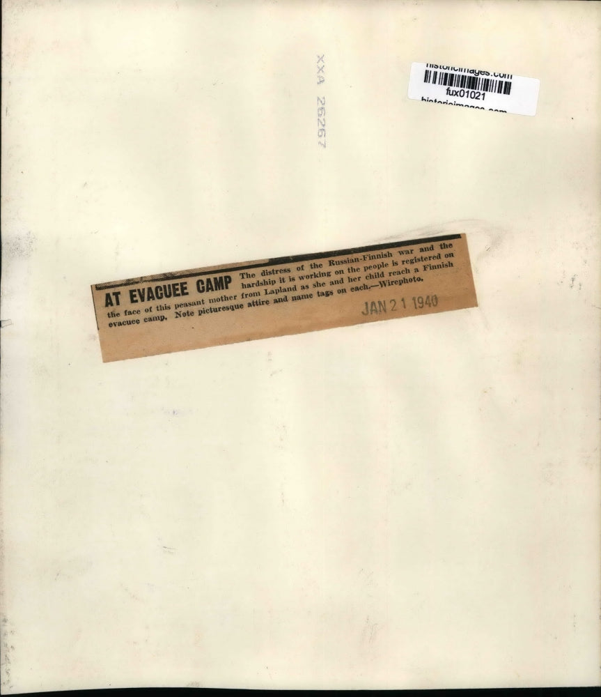 1940 Press Photo Distress of Russian-Finnish War & the Hardship on People