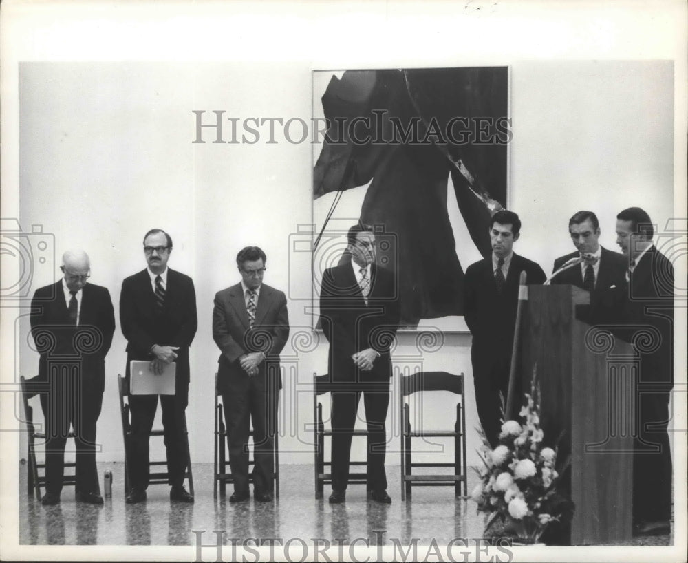 1971 Press Photo Dignitaries at Houston Museum of Fine Arts - hca00122
