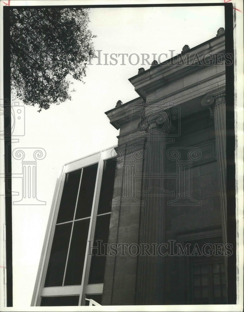 1972 Press Photo Corner of the Houston Museum of Fine Arts, Greek Columns