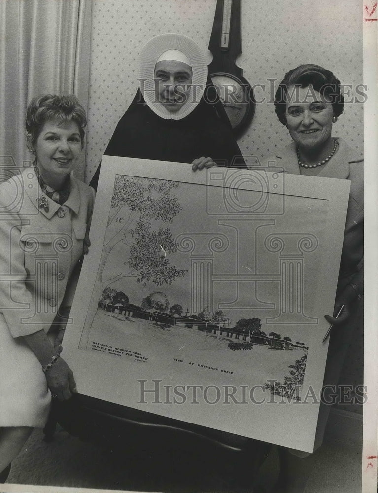 1968 Press Photo showing new Cenacle Retreat, possible because of performance