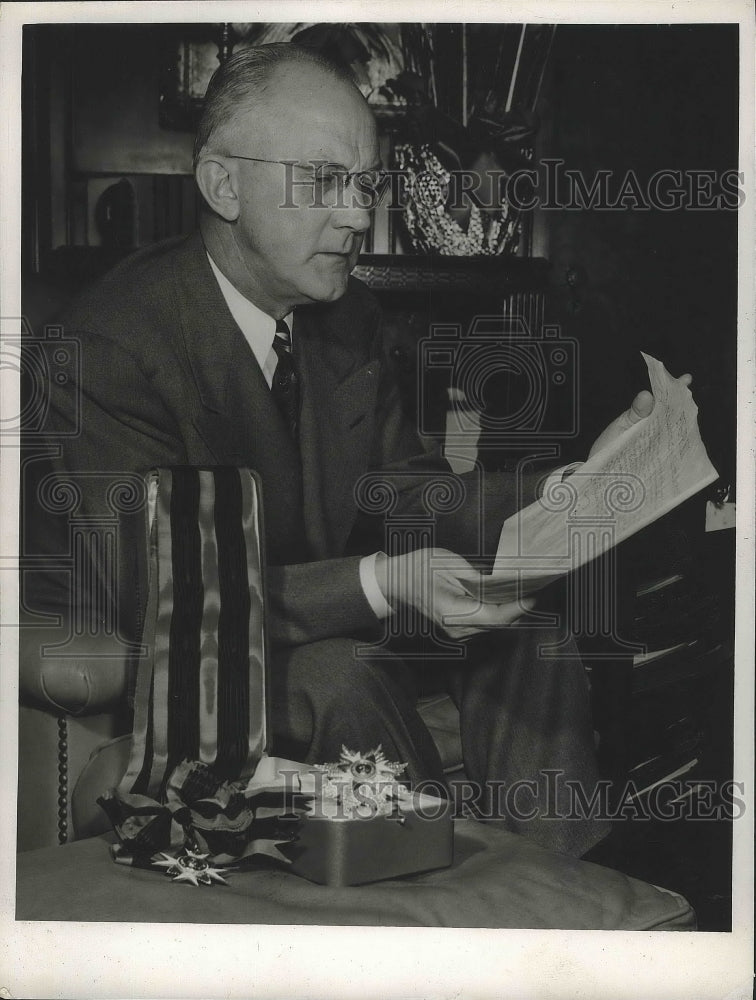 1946 Press Photo George W. Strake, Houston Oilman - hca00475