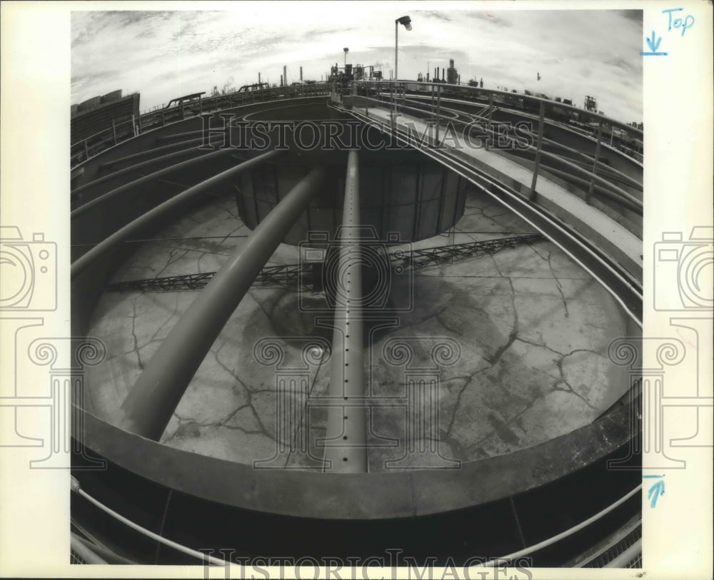 1979 Press Photo Part of Exxon Chemical Co.&#39;s water clarifier in Baytown, Texas