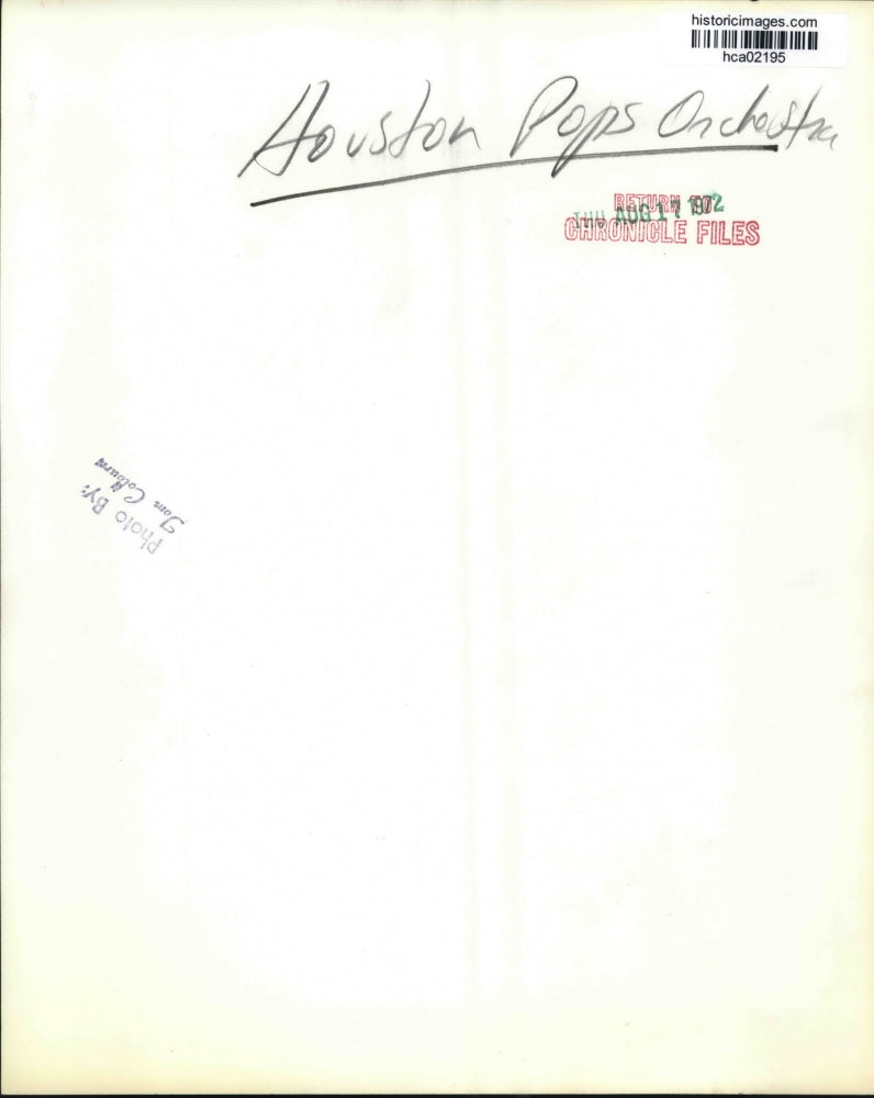 1972 Press Photo Singer at Houston POPS Orchestra - hca02195