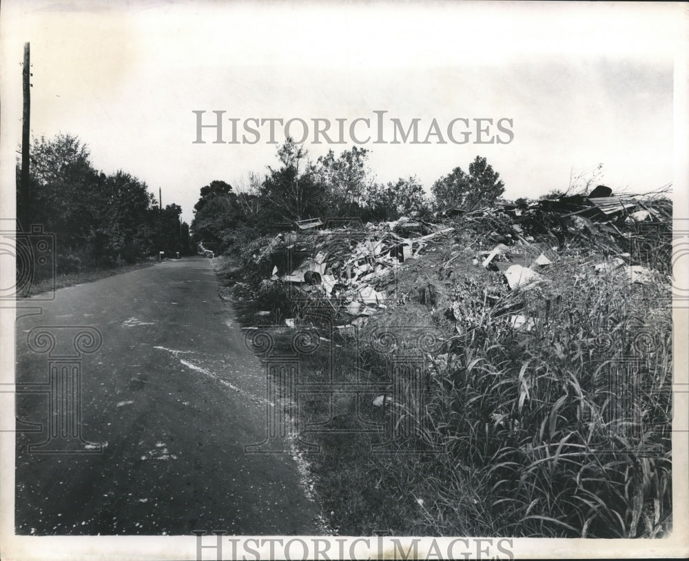 1967 Press Photo Acre Homes Subdivision Dumps, Houston - hca04171