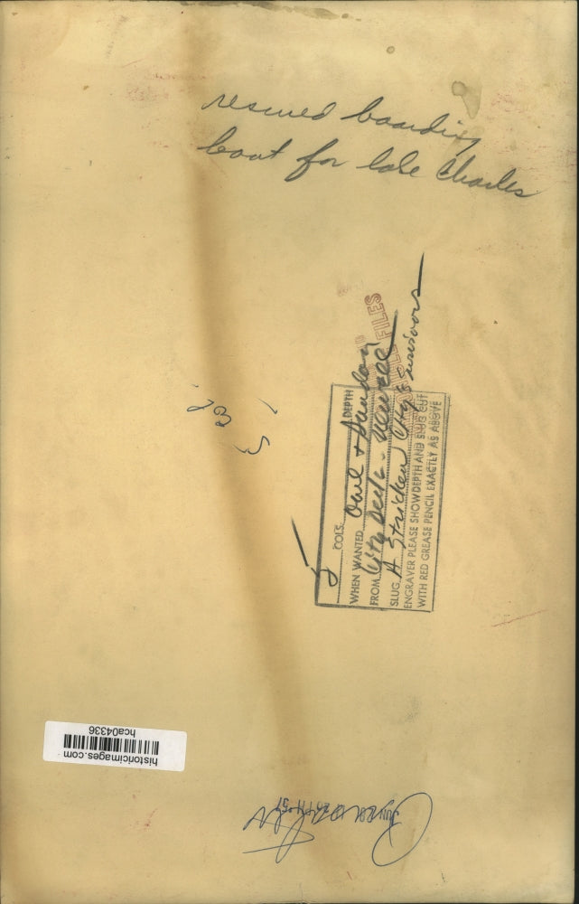 1957 Press Photo Rescues, Lake Charles, Hurricane Audrey - hca04336