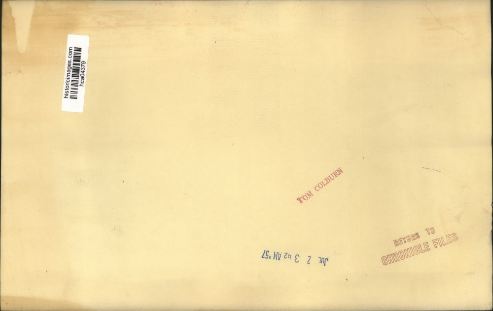 1957 Press Photo Mass Services for Hurricane Audrey victims, Cameron, LA