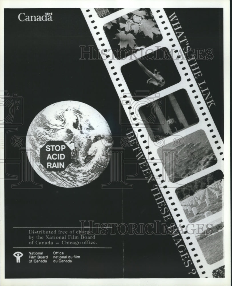 1983 Press Photo National Film Board of Canada's Film on Acid Rain, U.S. Banned