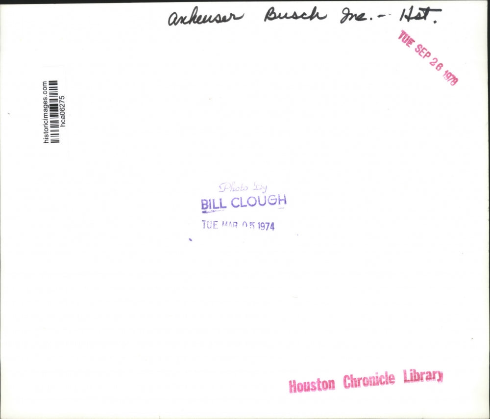 1974 Press Photo Huge tanks at Anheuser Busch, Inc, Houston - hca06275