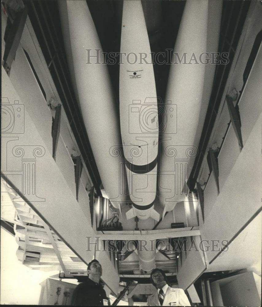 1973 Press Photo Full-Size mockup of the Proposed Airplanes B-1 Bomber