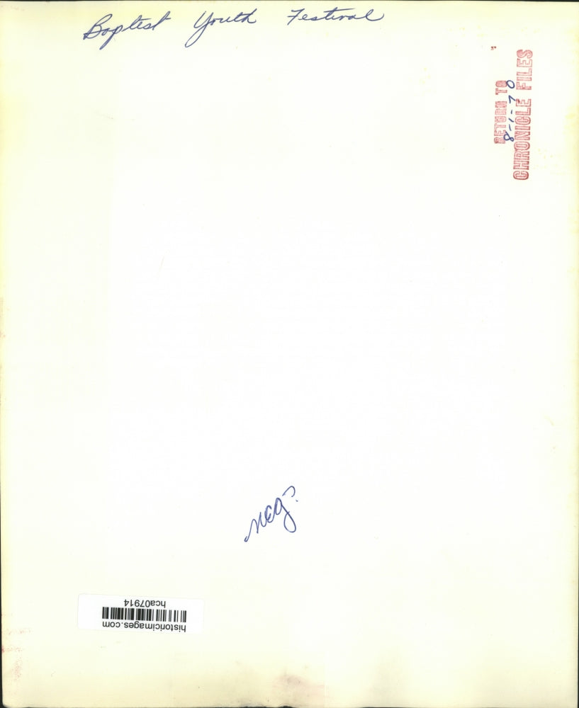 1970 Press Photo Concert at Baptist Youth Festival - hca07914