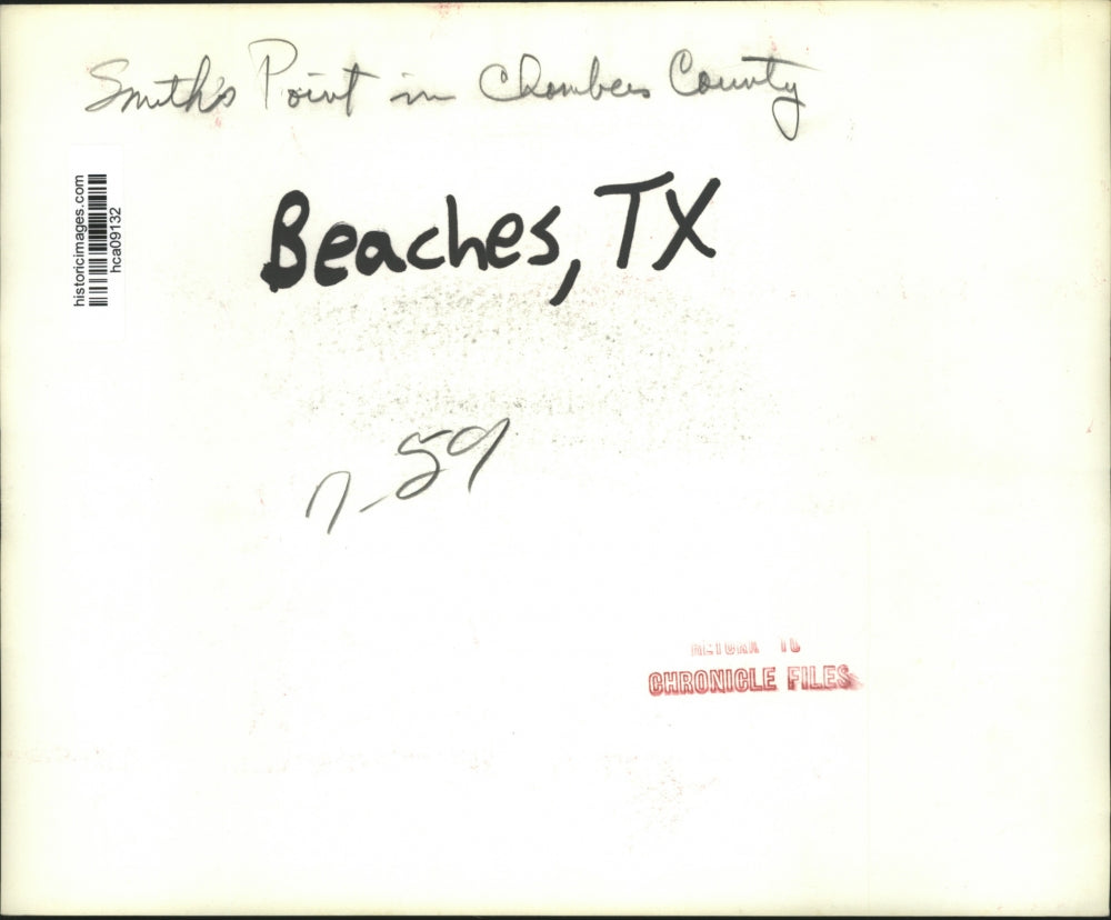 1959 Press Photo Smith's Point in Chambers County, Texas Beaches - hca09132