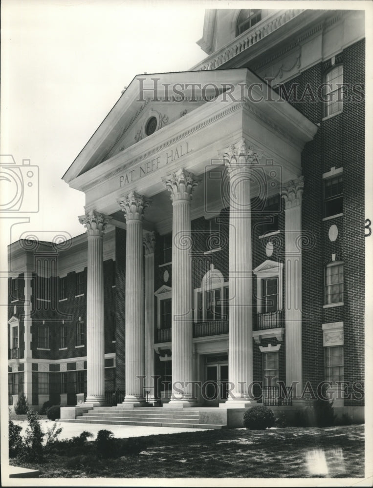 1940 Press Photo Majestic Columns Baylor University Entrance to Pat M. Neff Hall- Historic Images