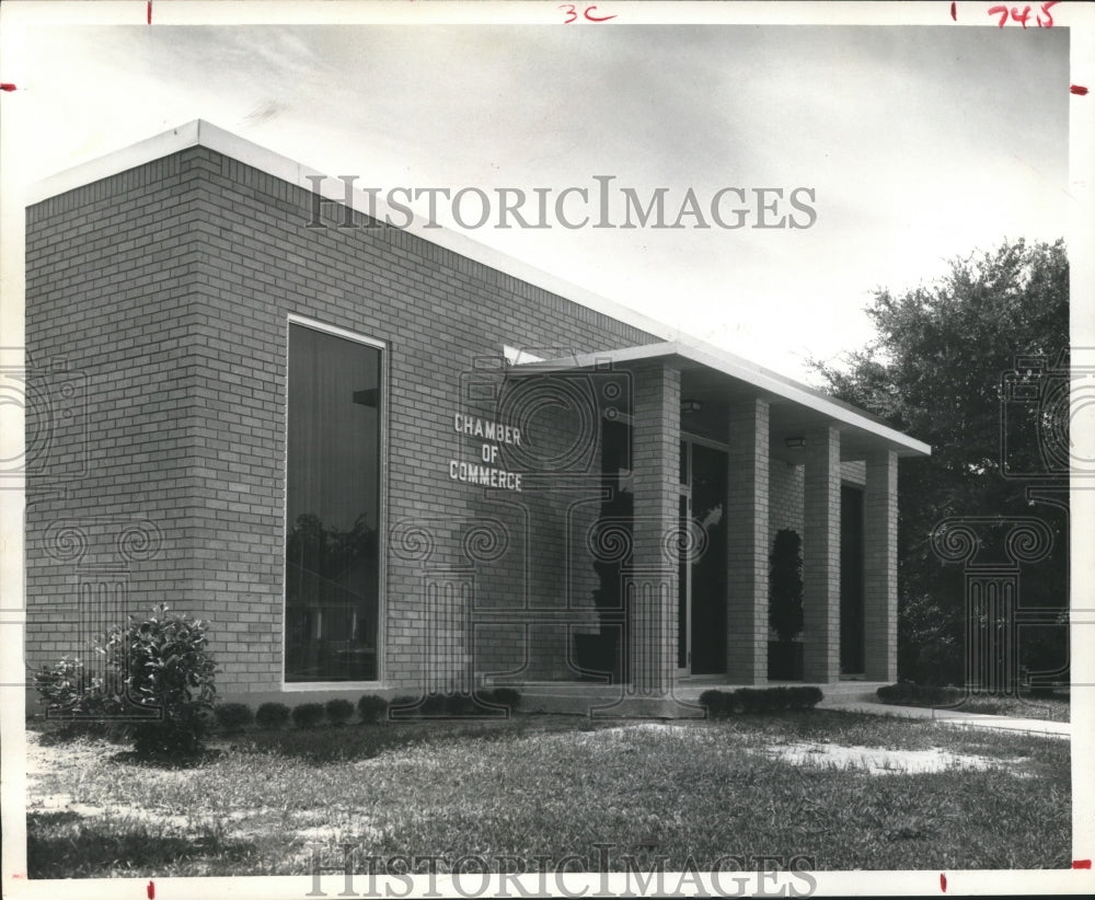 1968 Press Photo New Constructed Bay City Chamber of Commerce Office Building TX