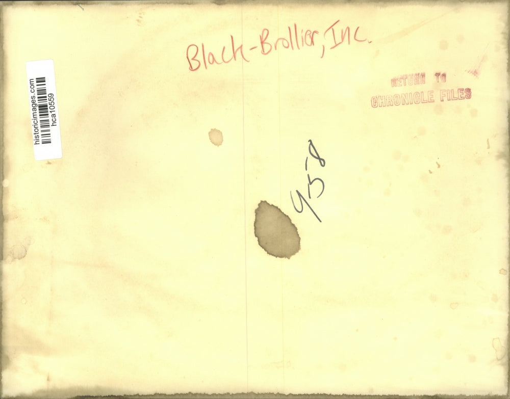 1958 Press Photo Building Damage at Black-Brollier, Inc. - hca10559