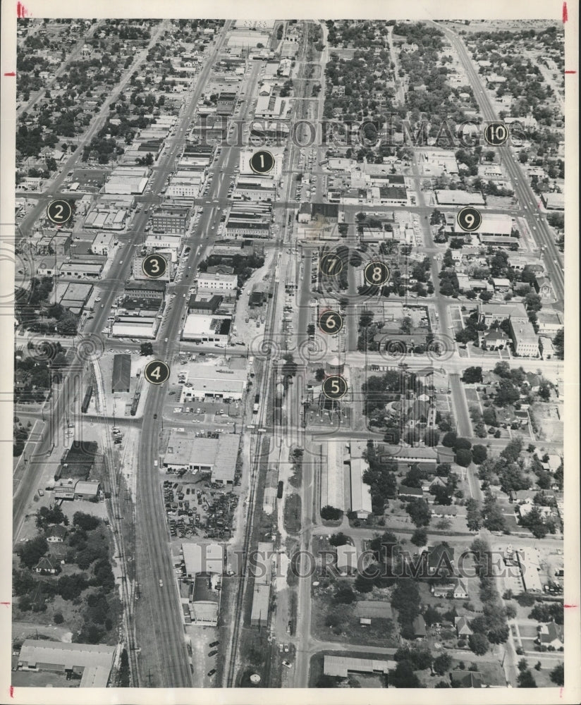 1961 Press Photo Aerial View of Bryan - hca11492