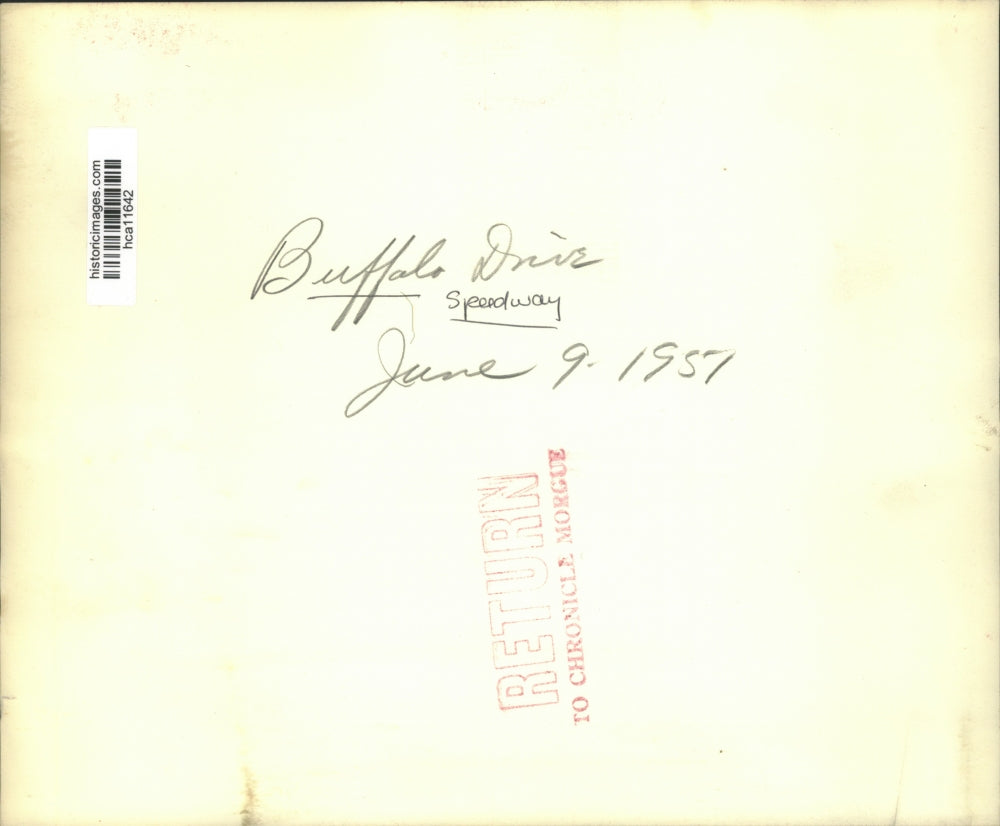 1957 Press Photo Vehicles on Buffalo Drive Speedway - hca11642