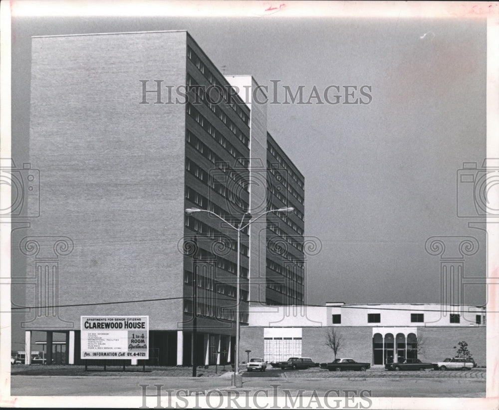 1964 Press Photo Clarewood House high-rise apartment house in Sharpstown, TX- Historic Images