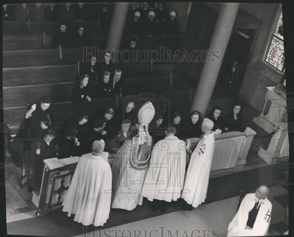 1953 Press Photo Catholics Meeting in Houston. - hca13052