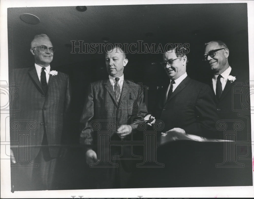 1964 Press Photo Officials at the Burke Baker Planetarium Dedication Ceremony.