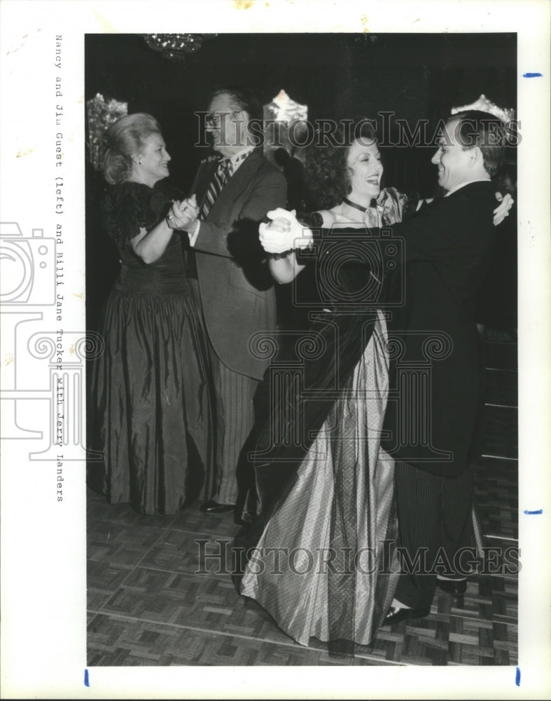 1989 Press Photo Old South Dancers at Confederate Museum Ball, Houston, Texas- Historic Images