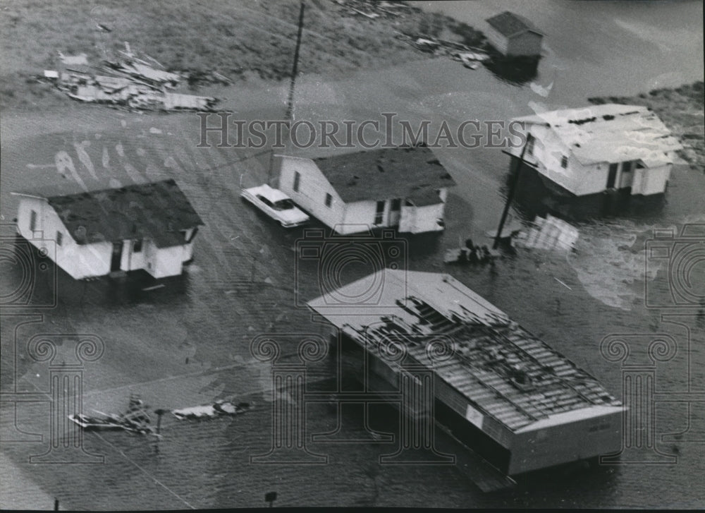 1962 Press Photo Damage Caused by Tornado in Cameron, Louisiana. - hca15240- Historic Images