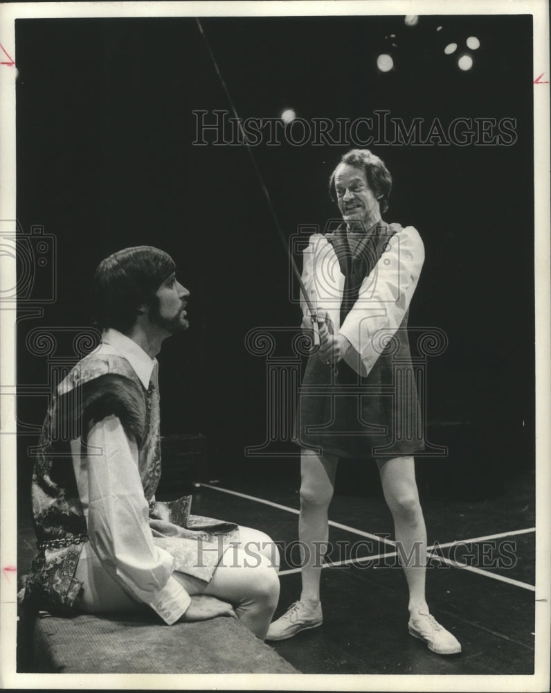 1973 Press Photo Rusty Havican and Ted Levin acting at Country Playhouse- Historic Images