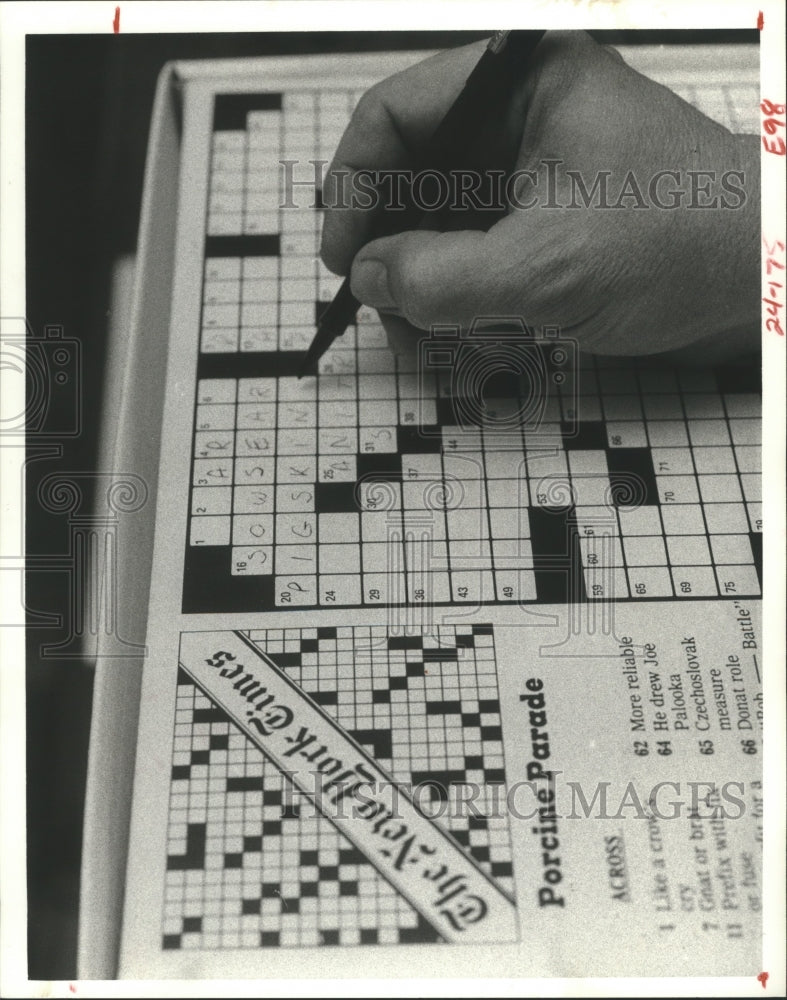 1980 Press Photo The New York Times Newspaper Crossword Puzzles. - hca16769- Historic Images