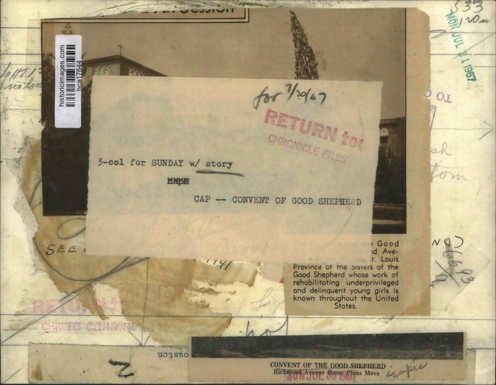 1967 Press Photo Convent of the Good Shepherd - hca17844