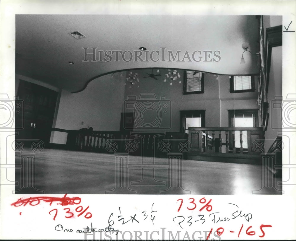 1981 Press Photo Spectator Balcony at the Fort Bend County Courthouse in Texas.