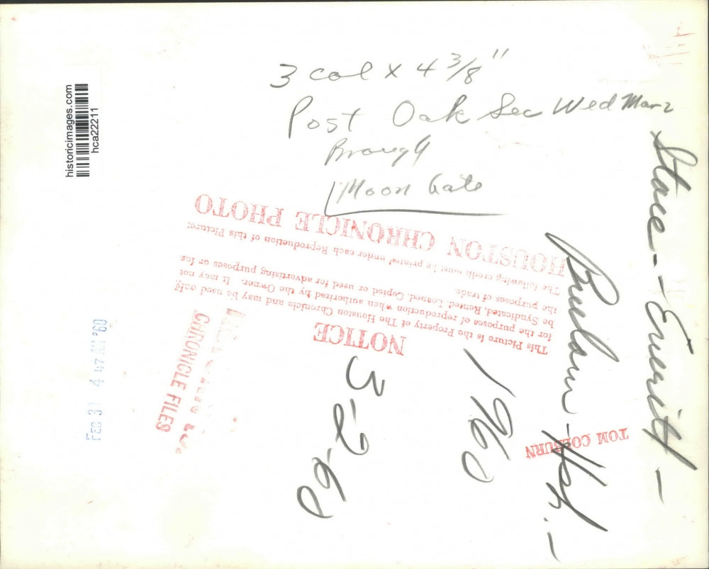 1960 Press Photo Moon Gate at Everett Buelow store - Houston - hca22211