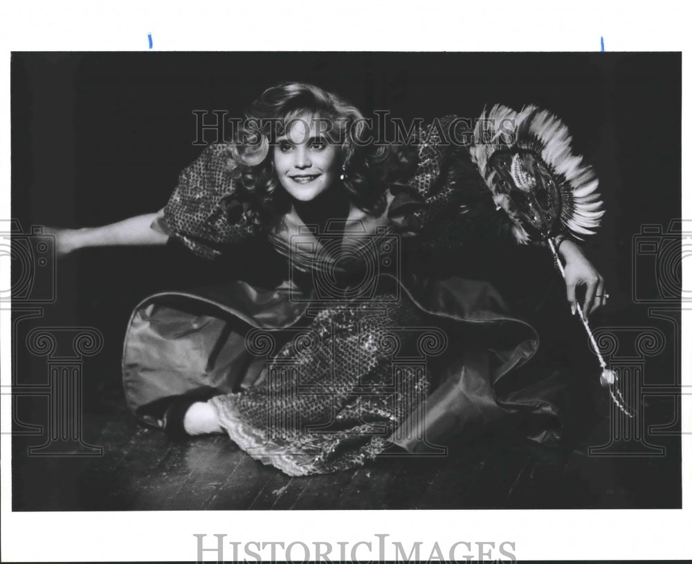 1990 Press Photo Ellen Tellepsen Kirkpatrick at Grand Opera House, Galveston, TX- Historic Images