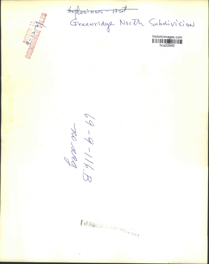 1969 Press Photo Fire fighting at Greenridge North Subdivision - hca22840