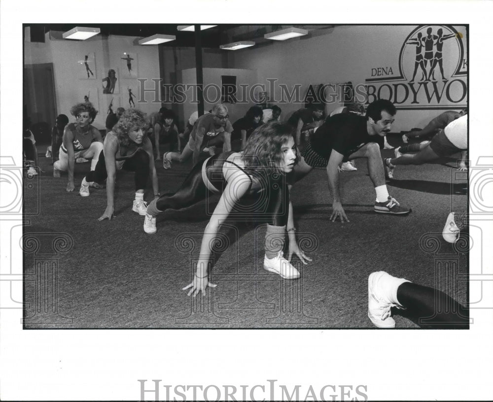 1985 Press Photo Aerobics dancing class at Bodyworks in Houston - hca23680- Historic Images