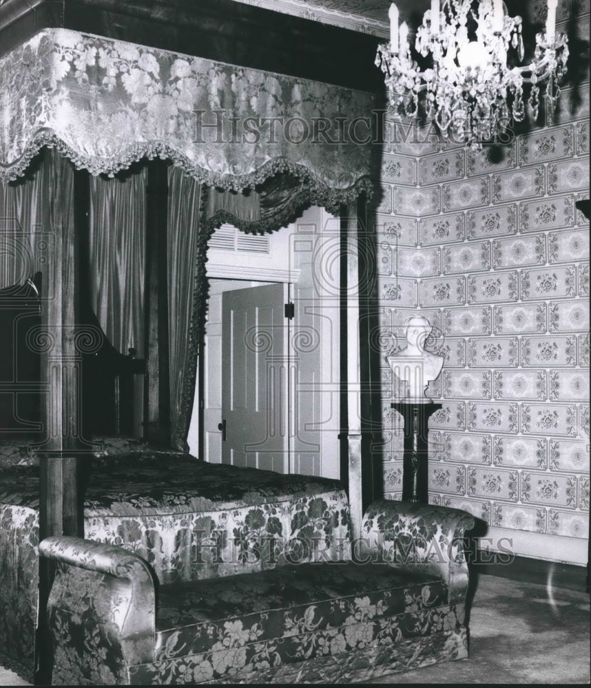1963 Press Photo Sam Houston's four-poster bed, Governor's Mansion - Texas