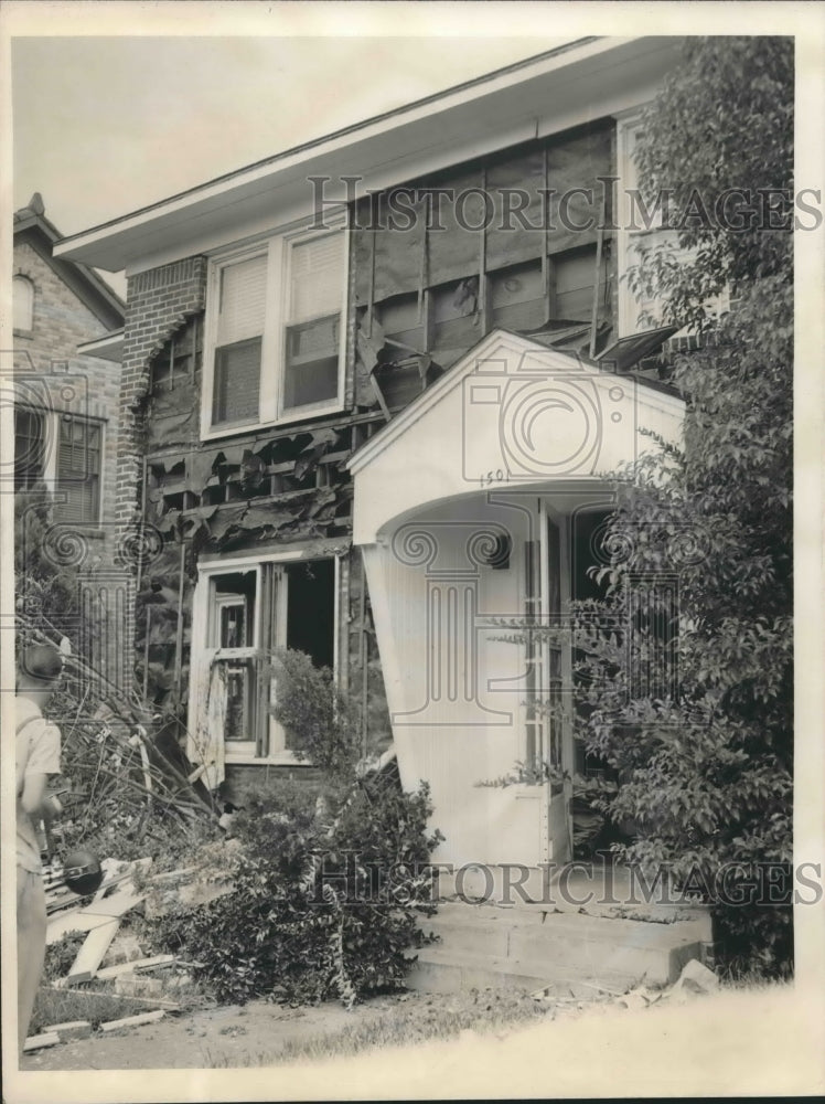 1957 Press Photo Explosion Destroys Home - hca24062