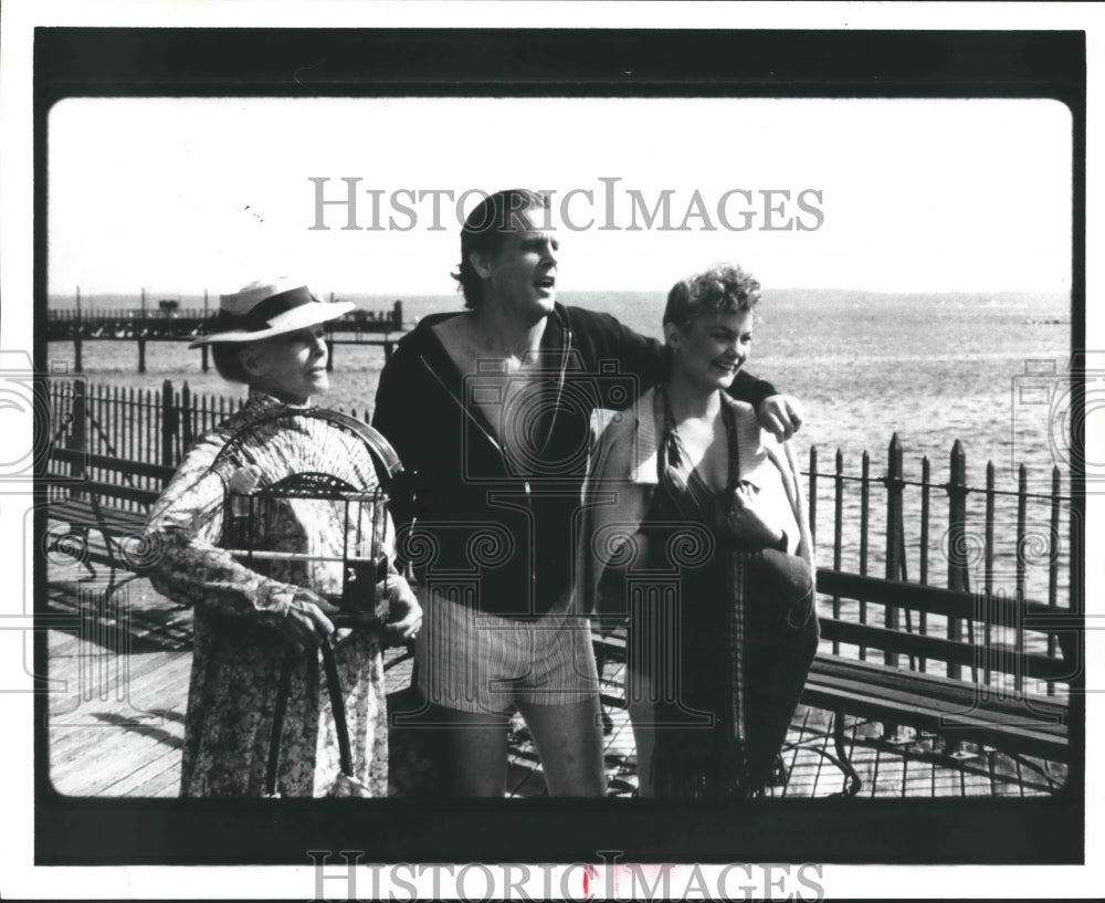 1988 Press Photo Katharine Hepburn, Nick Nolte Star in Dark Comedy - hca24706- Historic Images