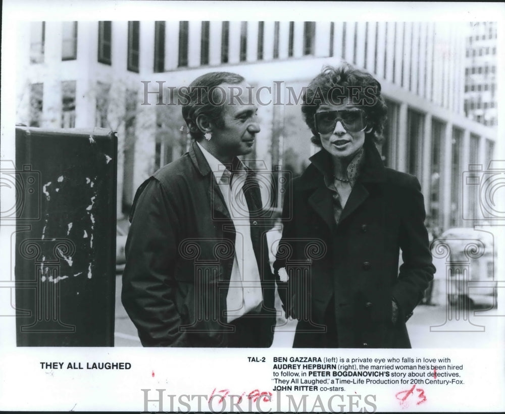 1982 Press Photo Ben Gazzara and Audrey Hepburn star in They All Laughed- Historic Images