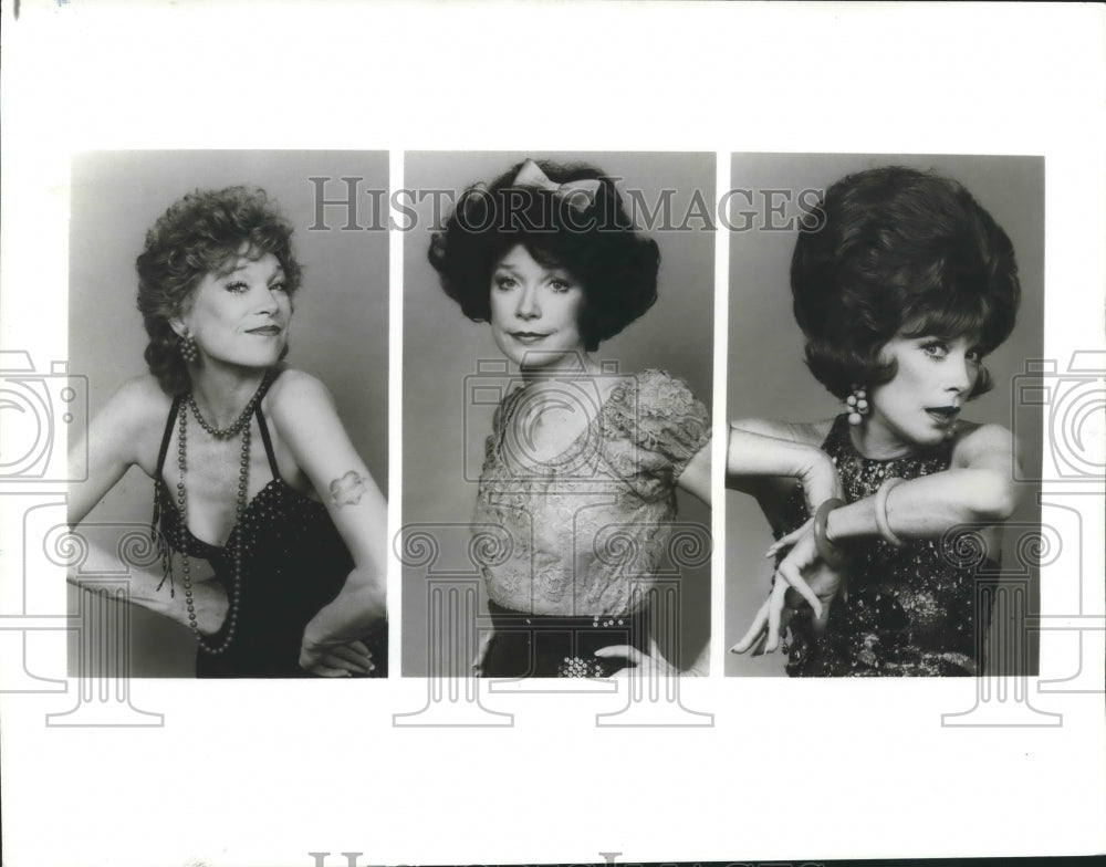 1982 Press Photo Different Looks of Shirley MacLaine As Seen in Photographs- Historic Images