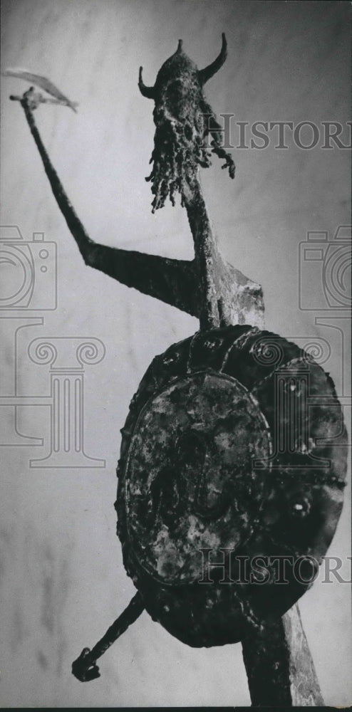1969 Press Photo "The Viking" Sculpture by Mexican Artist Madero, El Paso
