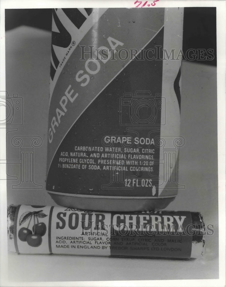 1976 Press Photo Products containing "artificial coloring" - hca25478