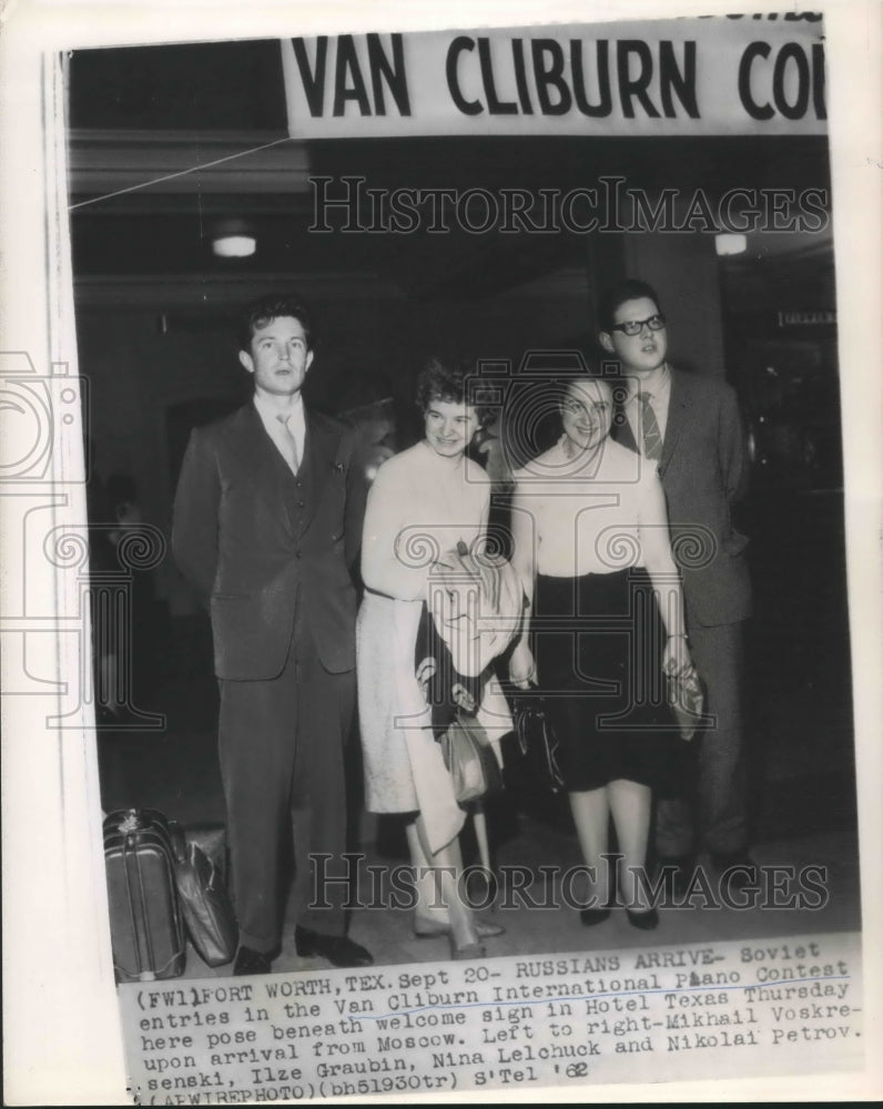 1962 Press Photo Soviet entries in Van Cliburn International Piano Contest, TX- Historic Images