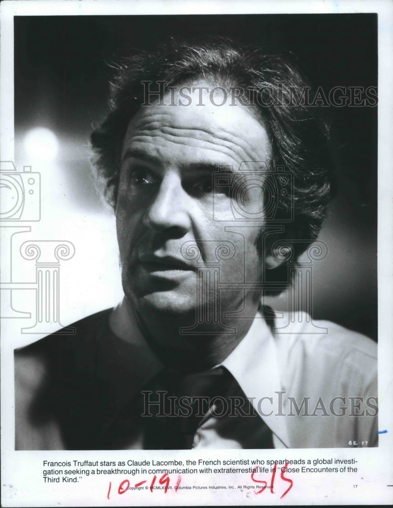 1980 Press Photo Francois Truffaut in &quot;Close Encounters of the Third Kind&quot;- Historic Images