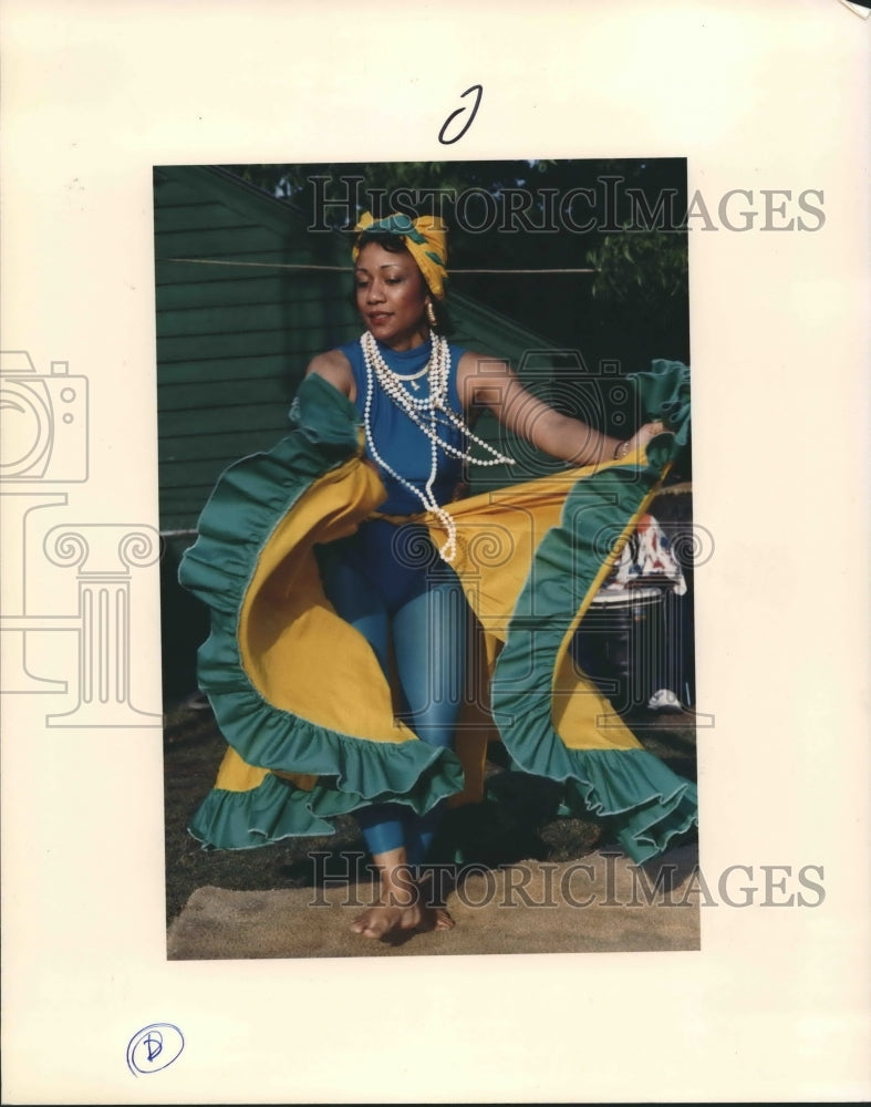 1989 Press Photo Listra Stephenson Performs Dance From Trinidad and Tobago- Historic Images