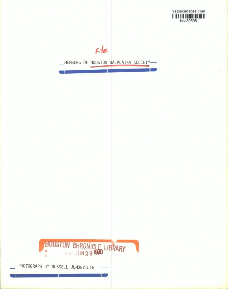 1990 Press Photo Houston Balalaika Society members perform - hca30698