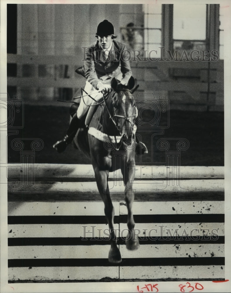 1979 Press Photo William Martin on horse at Houston Hunter &amp; Jumper Charity Show- Historic Images